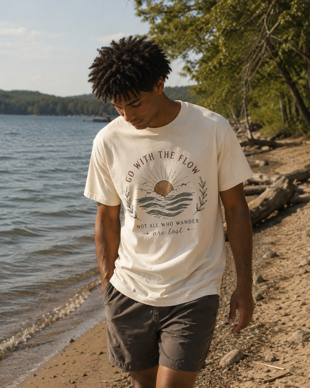 Go With The Flow - Unisex - Oversize Boxy Tee