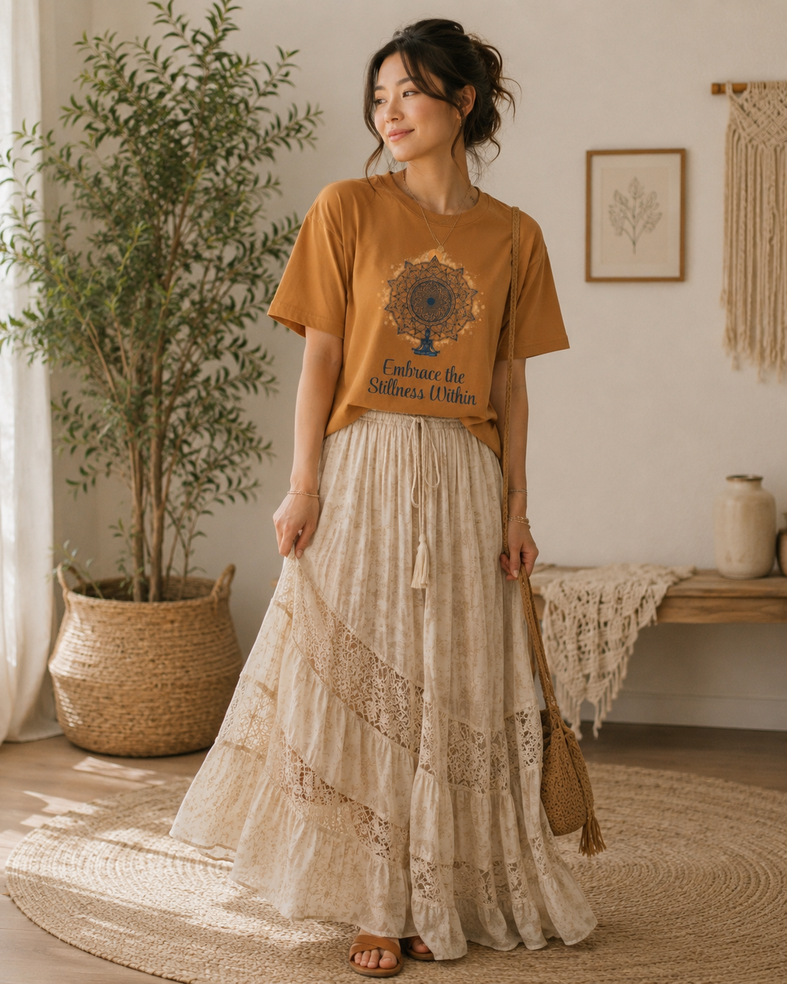 Embrace The Stillness Within - Unisex - Oversize Boxy Tee